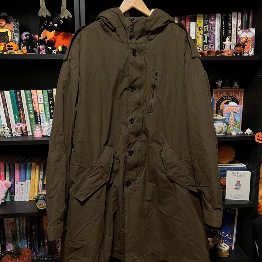 John Varvatos Green Military Field Coat